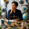 A professional considers salary and lifestyle choices while comparing savings, expenses, housing, transportation, and other financial priorities.