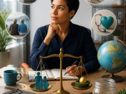 A professional considers salary and lifestyle choices while comparing savings, expenses, housing, transportation, and other financial priorities.